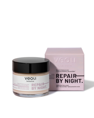 Gezichtscrème voor 's nachts met lipidenbescherming Second skin Repair by night, Veoli Botanica - 1