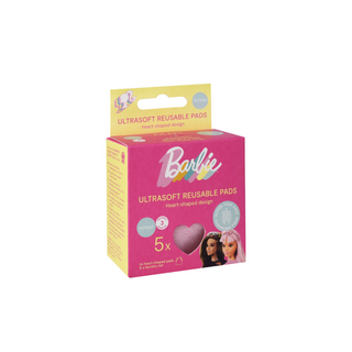 Herbruikbare cosmetische pads voor het verwijderen van make-up, Barbie Ultrasoft Reusable Pads Hearts Pink, Glov - 4