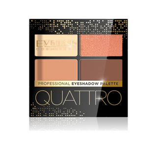 Quattro Oogschaduwpalette met 4 oogschaduwen in perzik- en bruintinten Nr. 01 Eveline