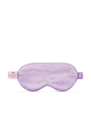 Oogmasker voor het slapen met zijde en versierd met kristallen - lila, Crystallove - 2