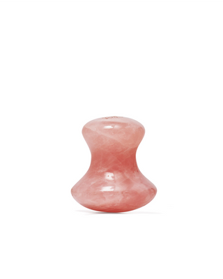 Paddenstoelvormige gezichtsmassagespons van natuurlijk roze kwarts van Crystallove - 1