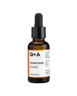 Revitaliserende gezichtsolie met vitamines A, C, E en F Super Food Facial Oil van Q+A - 1