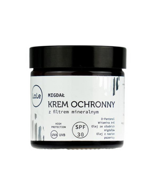 Beschermende crème met minerale UVA/UVB-filter - SPF 30 - amandel om overmatig vochtverlies te voorkomen La-Le