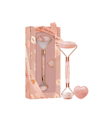 Gezichtsmassager met rozenkwarts, de steen van de liefde, Selflove set Crystallove - 1