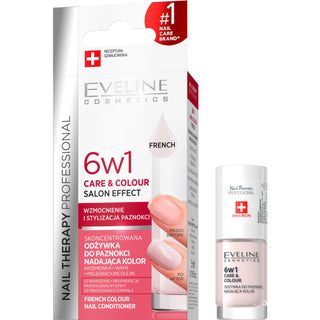 Geconcentreerde nagelverzorging met kleur 6-in-1, French Eveline