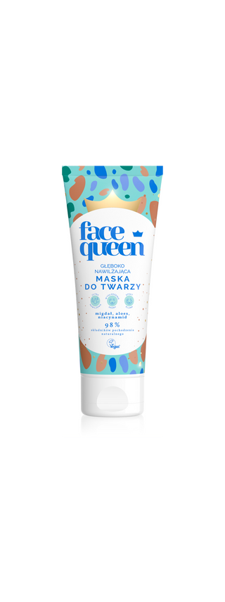 Diep hydraterend gezichtsmasker met amandelolie en niacinamide, Face Queen