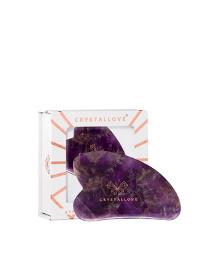 Gezichtsmassage steen Gua Sha van amethist, de steen van harmonie en ontspanning, Crystallove - 1