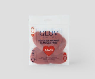 Hartvormige herbruikbare make-up remover pads voor alle huidtypes Heart Pads Glov