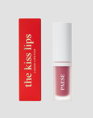 Lichtgewicht, matte, niet plakkende vloeibare lipstick The Kiss Lips 03 Lovely Pink van Paese