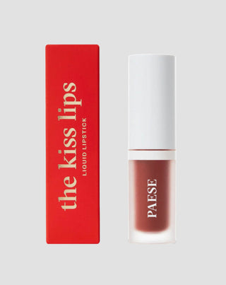 Lichte, matte vloeibare lipstick zonder plakkerig gevoel The Kiss Lips 04 Rusty Red van Paese - 1