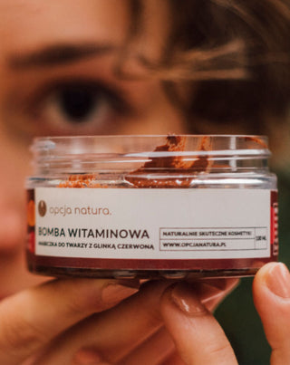 Masker Vitaminebom voor Gezicht en Lichaam met Rode Klei 100% natuurlijke van Opcja Natura - 2