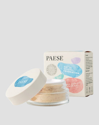 Matte Mineral Foundation Natural 102W van Paese Minerals