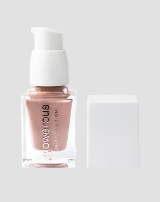Vloeibare highlighter voor gezicht en lichaam Glowerous sparkle roos Paese