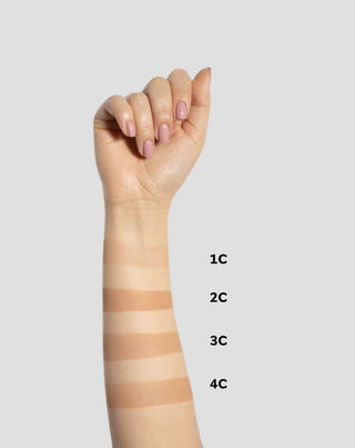 Glans gevende dekkende geperste poeder voor het gezicht kleur 1C warm beige Illuminating van Paese - 2