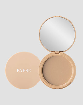 Glans gevende dekkende geperste poeder voor het gezicht kleur 1C warm beige Illuminating van Paese - 1