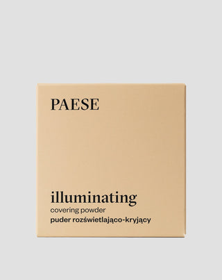 Verhelderend en dekkend geperst gezichtspoeder kleur 3C goudbeige Illuminating Paese