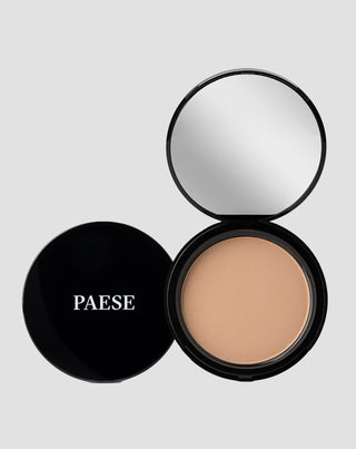Oplichtende en dekkende compacte poeder voor het gezicht, kleur 4C Sun-kissed, Illuminating, Paese