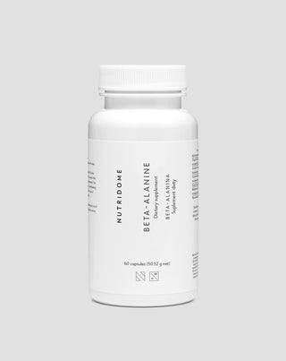 Beta-alanine 700 mg voor prestaties en vermindering van spiervermoeidheid Nutridome, 60 capsules - 1