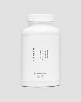 Biotine in capsules 2500 mcg vitamine H voor haar, huid en nagels – Nutridome 180 stuks