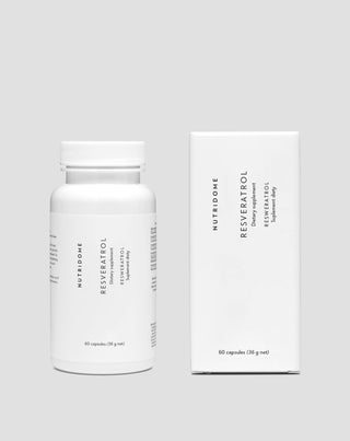 Resveratrol capsules ter ondersteuning van het bloedsomloopsysteem en bescherming tegen atherosclerose Nutridome 60 stuks