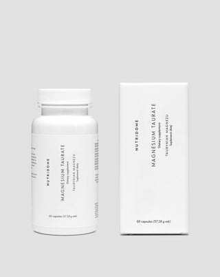 Magnesiumtauraat zacht voor de maag bij krampen in benen, kuiten, vermoeidheid en stress Nutridome 60 capsules
