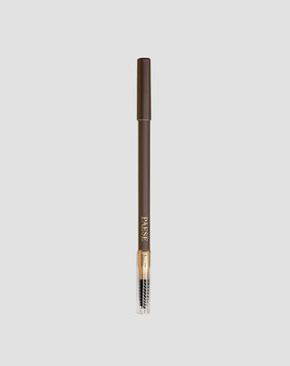 Langhoudende poederwenkbrauwpotlood met borsteltje voor het stylen van wenkbrauwen in de kleur Soft Brown van Paese
