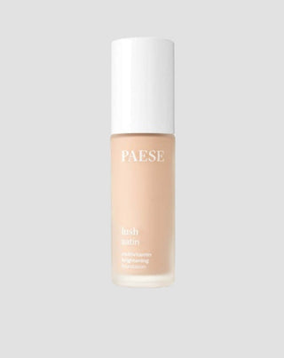 Vitamineverrijkte, stralende foundation voor het gezicht in de kleur porselein, Lush Satin van Paese - 1