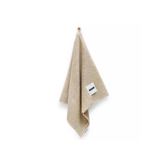 Zachte linnen katoenen badstof handdoek Naturel 90x45 cm Hhuumm - 1