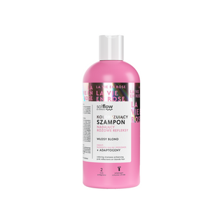 Kleurshampoo voor rozeblond haar met veganistische keratine so!flow