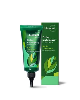 Trichologische reinigende peeling voor de hoofdhuid met basilicumextract en fruitzuur van Element. - 1