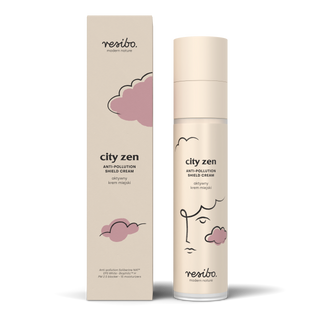 De normaliserende City Zen gezichtscrème biedt een beschermende barrière. Het is 50 ml en van Resibo