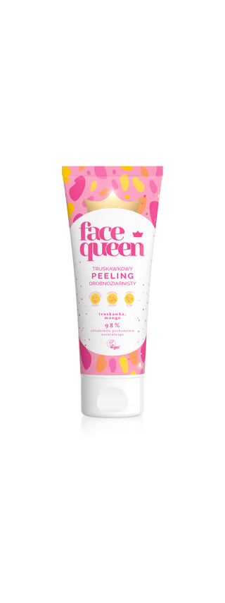 Fijnkorrelige scrub met aardbeien- en mangouittreksel voor een glow-effect, Face Queen