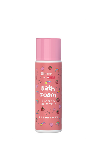 Roze reinigingsschuim - spray voor kinderen, genaamd Raspberry HiSkin for Kids