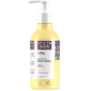 Voedende conditioner voor krullend haar met de geur van rijpe meloen en aloë vera so!flow - 1