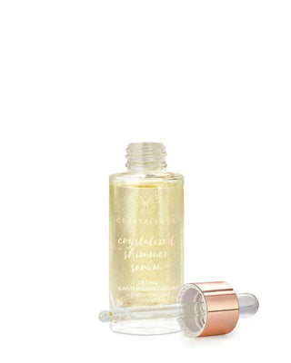 Gezichtsserum met bergkristal en vijgcactus, genaamd Clear Quartz Shimmer Serum van Crystallove