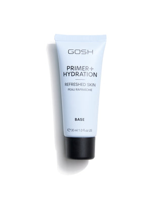 Hydraterende make-up primer genaamd Primer plus+ met Sneeuwalgen, die onvolkomenheden gladstrijkt, van Gosh - 1