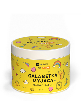 Gelachtige badzeep voor kinderen in de geur van gele mango salsa van HiSkin for Kids - 1