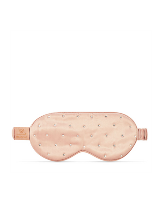 Een oogmasker voor het slapen, gemaakt van zijde en versierd met kristallen - rose gold Crystallove - 2