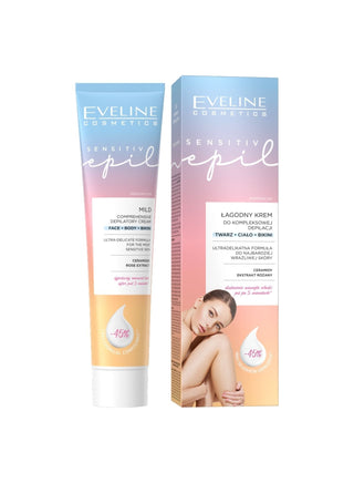 Zachte crème voor volledige epilatie van gezicht, lichaam en bikinilijn Sensitive Epil Eveline - 1