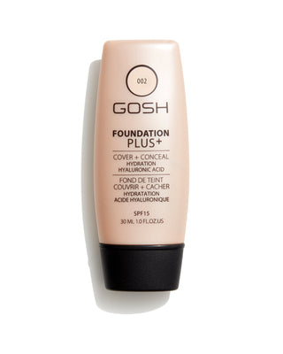 Dekkende en corrigerende vloeistof die een satijnachtige finish achterlaat FOUNDATION PLUS+ Ivory Gosh