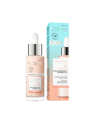 Energiegevende behandeling voor de huid rond de ogen met 5% cafeïne Serum Shot Eveline Cosmetics