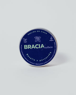 Natuurlijke zoutscrub die de stemming verbetert, basilicum met zwarte bes, Bracia Mydlarze - 1