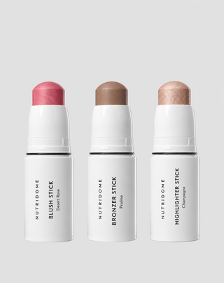 Make-upset voor gezicht en contouren: bronzer, blush en highlighter in stickvorm, Nutridome