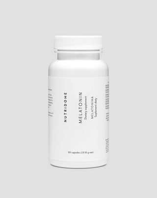 Melatonine voor de slaap 1 mg in capsules ter ondersteuning van het inslapen en een gezonde slaap 60 capsules Nutridome