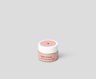 Set oogcrème met spatel en witte zijden oogmasker, Slaap