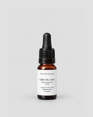 CBD-olie 30% in druppels, broad spectrum zonder THC met CBG en CBN Nutridome