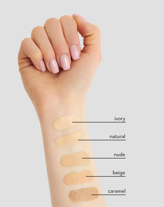 Lichte gezichtsfoundation met goede matterende dekking 12h 04 Beige Nutridome - 3