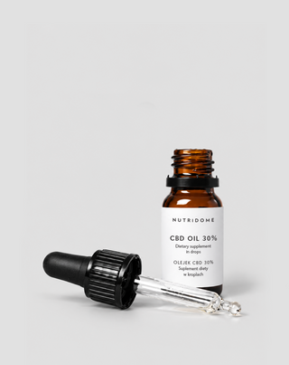CBD-olie 30% in druppels, broad spectrum zonder THC met CBG en CBN Nutridome