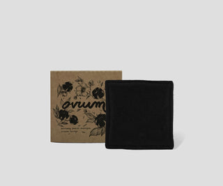 Grote herbruikbare make-up remover pad van zwart biologisch katoen, Ovium - 1
