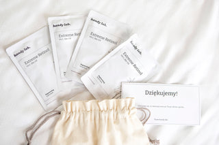 Set van 4 handmaskers in handschoenen met retinol en SPF 20 filter, regenererend, Handy Lab
